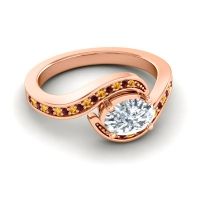 Bypass Oval Pave Phala Ring