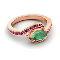 Bypass Oval Pave Phala Ring