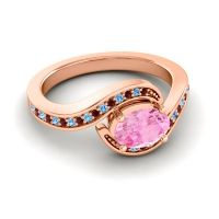 Bypass Oval Pave Phala Ring