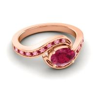 Bypass Oval Pave Phala Ring