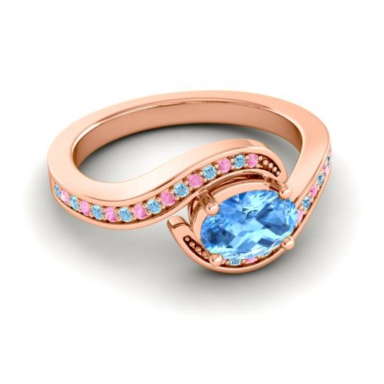 Bypass Oval Pave Phala Ring