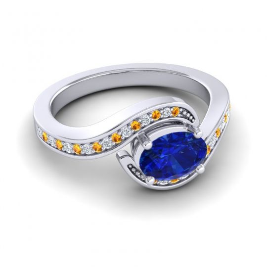 Bypass Oval Pave Phala Ring