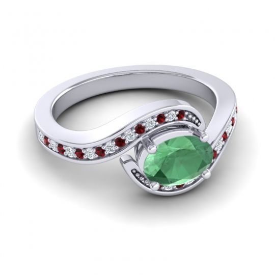 Bypass Oval Pave Phala Ring