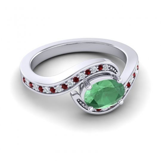 Bypass Oval Pave Phala Ring