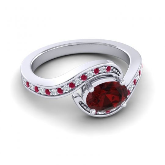Bypass Oval Pave Phala Ring