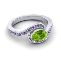 Bypass Oval Pave Phala Ring