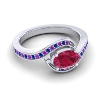 Bypass Oval Pave Phala Ring