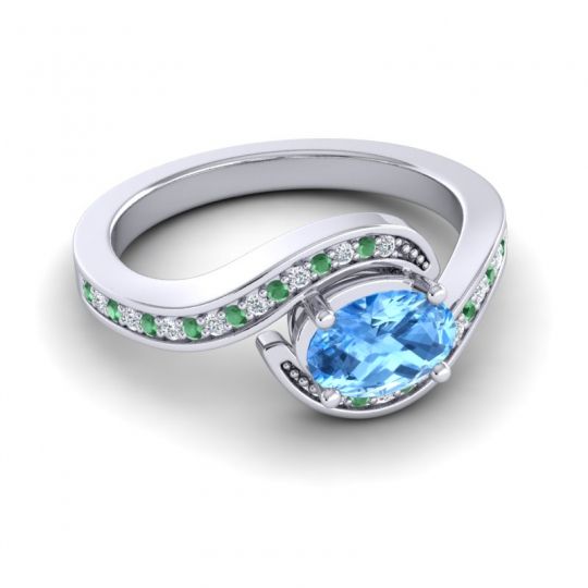 Bypass Oval Pave Phala Ring