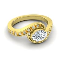 Bypass Oval Pave Phala Ring