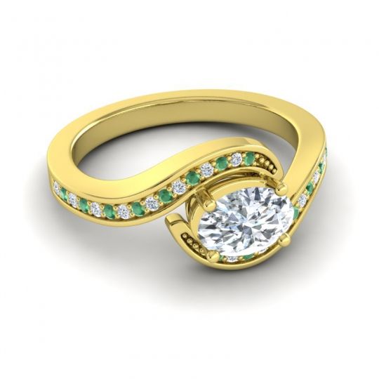 Bypass Oval Pave Phala Ring