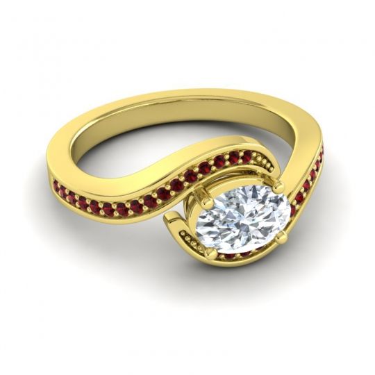 Bypass Oval Pave Phala Ring