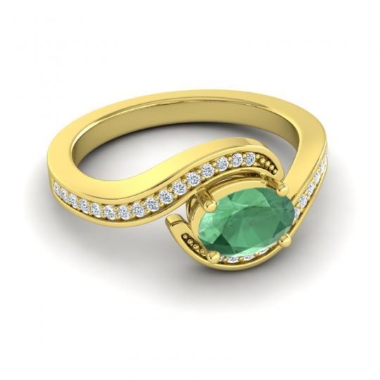 Bypass Oval Pave Phala Ring