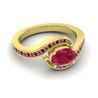 Bypass Oval Pave Phala Ring