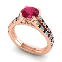 Cathedral Pave Mustika Ring, 7mm