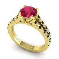 Cathedral Pave Mustika Ring, 7mm