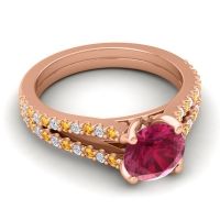 Cathedral Pave Mustika Ring, 7mm