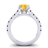 Cathedral Pave Mustika Ring, 7mm