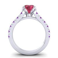 Cathedral Pave Mustika Ring, 7mm