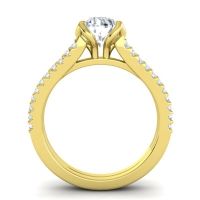 Cathedral Pave Mustika Ring, 7mm