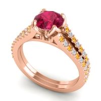 Cathedral Pave Mustika Ring, 6.5mm