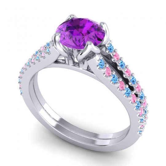 Cathedral Pave Mustika Ring, 6.5mm