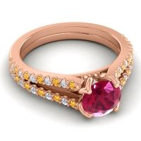 Cathedral Pave Mustika Ring, 6.5mm