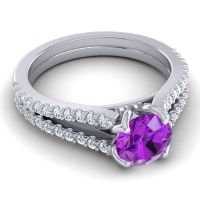 Cathedral Pave Mustika Ring, 6.5mm