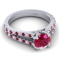 Cathedral Pave Mustika Ring, 6.5mm