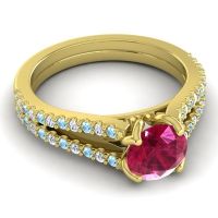 Cathedral Pave Mustika Ring, 6.5mm