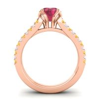 Cathedral Pave Mustika Ring, 6.5mm