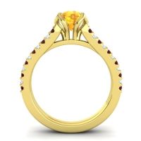 Cathedral Pave Mustika Ring, 6.5mm