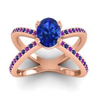 Modern Oval Pave Tara Ring