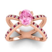 Modern Oval Pave Tara Ring