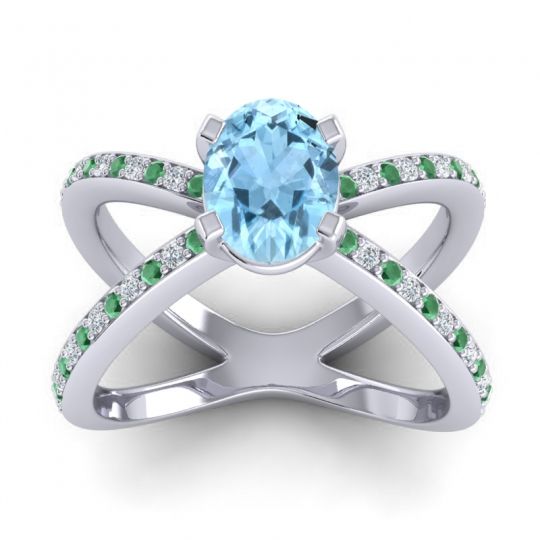 Modern Oval Pave Tara Ring