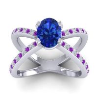 Modern Oval Pave Tara Ring