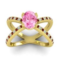 Modern Oval Pave Tara Ring