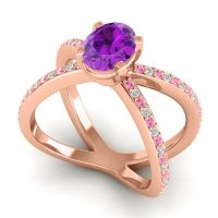 Modern Oval Pave Tara Ring