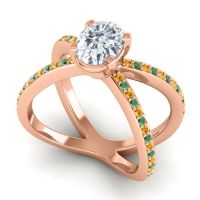 Modern Oval Pave Tara Ring