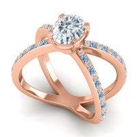 Modern Oval Pave Tara Ring