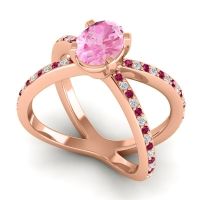 Modern Oval Pave Tara Ring