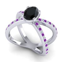 Modern Oval Pave Tara Ring