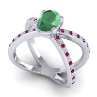 Modern Oval Pave Tara Ring