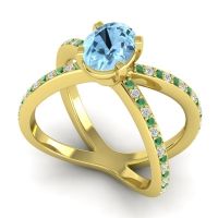 Modern Oval Pave Tara Ring