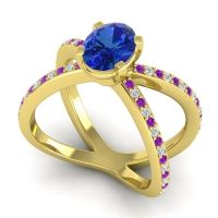 Modern Oval Pave Tara Ring