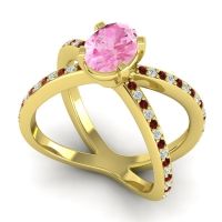 Modern Oval Pave Tara Ring