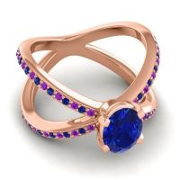 Modern Oval Pave Tara Ring