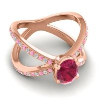 Modern Oval Pave Tara Ring