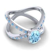 Modern Oval Pave Tara Ring