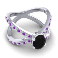 Modern Oval Pave Tara Ring