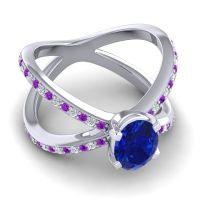 Modern Oval Pave Tara Ring